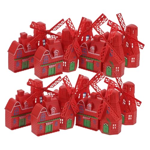 SOPOTUTU 10 Stück Vintage Hausdekor Mini-windmühle Windmühlenmodellspielzeug Dekorative Windmühle Plastik Rot SOPOTUTU 10 Stück Vintage Hausdekor Mini-windmühle Windmühlenmodellspielzeug Dekorative Windmühle Plastik Rot von SOPOTUTU