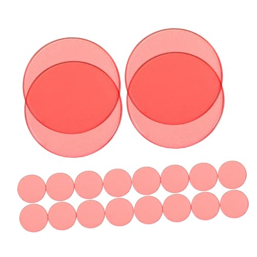 SOPOTUTU 100 Stück Bingoscheiben Zähler Für Mathe Klare Bingo-zählchips Getränke -Token Für Veranstaltungen Lernspiele Plastikchips Farbige Lernchips Chips Für Bingospiele Rot P.s von SOPOTUTU