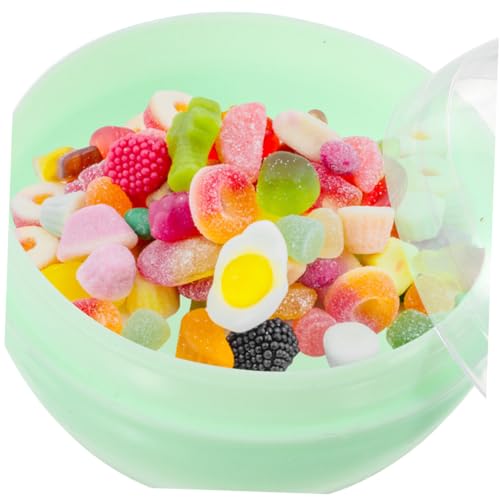 SOPOTUTU 100 Stück Halbtransparente Macaron farbene Kunststoffkapseln für runde Automatenkapseln Automaten DIY Basteln Gumball Maschine Vielseitige Befüllbare Runde Behälter für Party von SOPOTUTU