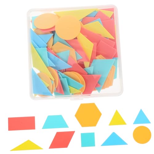 SOPOTUTU 100 Stück Hilfsmittel für den Geometrieunterricht geometrische Formen lernspielzeug Vorschulkinder Ausbildung Geoboards hat Geometrisches Requisitenspielzeug zum Lernen Abs von SOPOTUTU