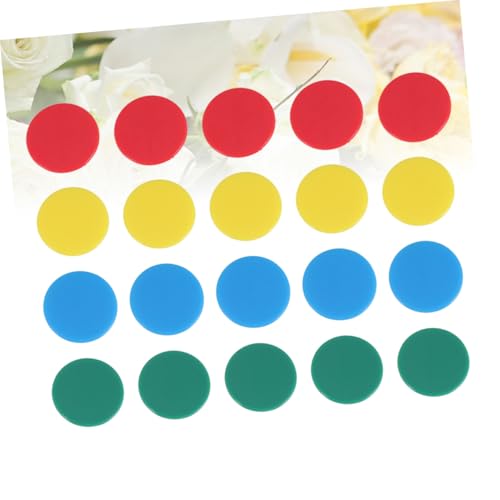 SOPOTUTU 100 Stück Runde Spielchips aus Acryl Farbige Zählchips für Bingo und Mathe Lernen Spielsteine für Kindergarten und Brettspiele Spielzubehör für Zuhause Bar und Shop von SOPOTUTU