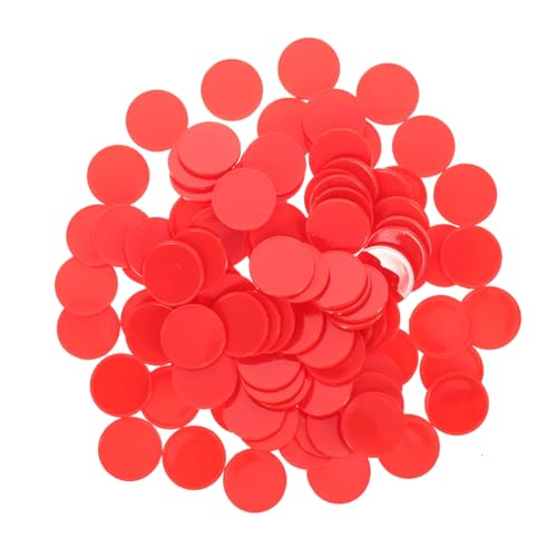 SOPOTUTU 100 Stück Teiliges Bunte Kunststoff Lernzähler Spielchips Leichte Stabile Zählmarken für Vielseitig als Spiel und Punktemünzen für Mathematikunterricht und Familienspiele von SOPOTUTU