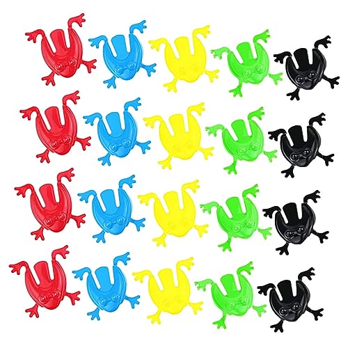 SOPOTUTU 100 Stück Teiliges Buntes Springfrosch Praktischem Kunststoff Lustige Hüpfende Frösche für Partygeschenke und Drinnen Sowie Draußen Beschäftigen von SOPOTUTU