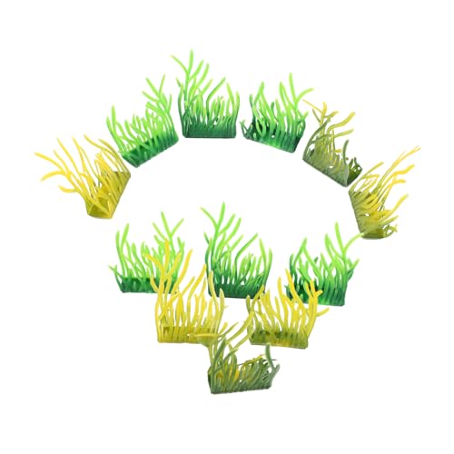 SOPOTUTU 100 Stück Wassergras Modell Aquarium Dekorationen Aquarium Landschaftsdekoration Eisenbahn Tischgras Miniatur Grasbüschel Miniatur Kunstgras Eisenbahn Diorama Gras Grüner von SOPOTUTU