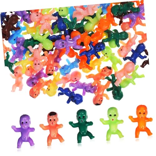 SOPOTUTU 100Stücke Mini Junge Mädchen Kunststoff Mini Plastikbabys Für Party Dekoration Kindergeburtstag Babyparty Requisiten Für Eiswürfelspiele Langlebig Und Vielseitig von SOPOTUTU