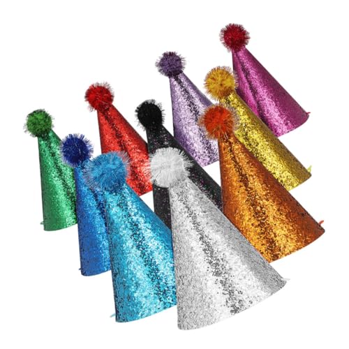 SOPOTUTU 10pcs Glitzernde Geburtstagsfeier Hut Kinder Funkeln von SOPOTUTU