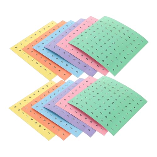 SOPOTUTU 12 Blatt Handbuch-Aufkleber Deko Aufkleber Mit Zahlenbuchstaben DIY -bastelaufkleber Alphabet-Aufkleber Journal-briefaufkleber Kartenaufkleber Alphabet-Nummern-Aufkleber von SOPOTUTU