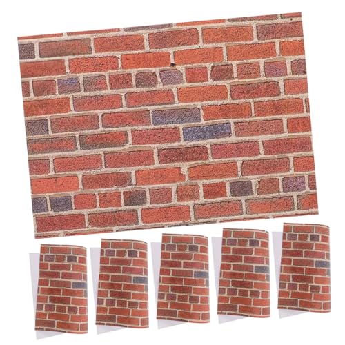 SOPOTUTU 12 Blatt Maßstab Abziehbare Rote Ziegelmauer Wandverkleidung Einfache Montage ohne Kleber Präzise für Miniaturhäuser Leicht Zuschneidbar SOPOTUTU 12 Blatt Maßstab Abziehbare Rote Ziegelmauer Wandverkleidung Einfache Montage ohne Kleber Präzise für Miniaturhäuser Leicht Zuschneidbar von SOPOTUTU