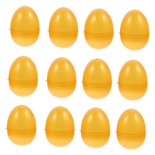 SOPOTUTU 12 Stück Füllbare Plastik Eier Kreative Goldene Eier für Partys und Verlosungen zum Befüllen Überraschungen SOPOTUTU 12 Stück Füllbare Plastik Eier Kreative Goldene Eier für Partys und Verlosungen zum Befüllen Überraschungen von SOPOTUTU