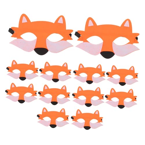 SOPOTUTU 12 Stück Halbgesicht Werwolfmaske Halbgesichtige Wolfsmaske Wolf-Party-Maske Halloween Wolf Face Maske Halloween-Wolfsmaske Tiermasken aus Filz gefühlt Orange SOPOTUTU 12 Stück Halbgesicht Werwolfmaske Halbgesichtige Wolfsmaske Wolf-Party-Maske Halloween Wolf Face Maske Halloween-Wolfsmaske Tiermasken aus Filz gefühlt Orange von SOPOTUTU
