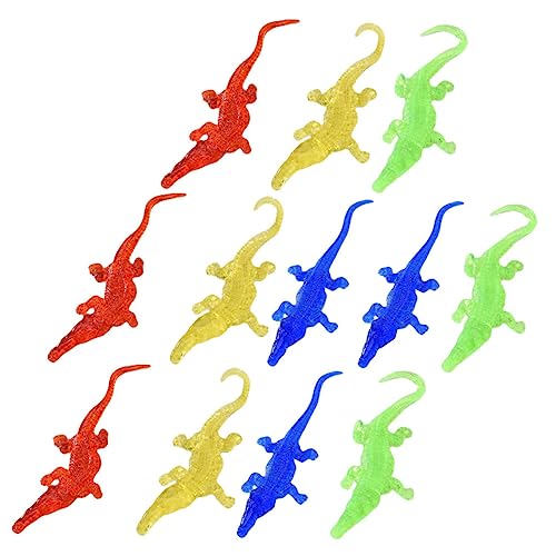 SOPOTUTU 12 Stück Teiliges Großer Tragbarer Flexibler Klebespielzeug Krokodile Abriebsfest als Kinderparty Partyschmuck und Stressabbauendes Zufällige Farbe von SOPOTUTU
