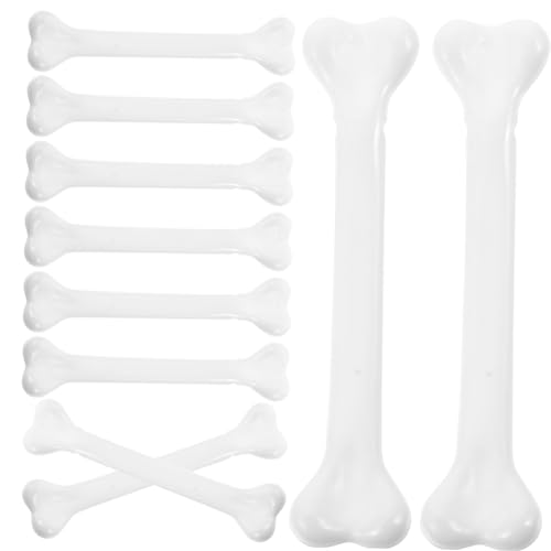 SOPOTUTU 12 Stück Teiliges Halloween Kunststoffknochen Weiße Mini Skelett Knochen für Tischdekoration Leichte Langlebige Halloween Party Ornamente DIY Accessoires für Gruselige Deko und von SOPOTUTU
