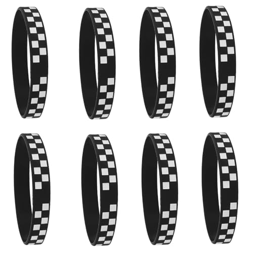 SOPOTUTU 12 Stück Teiliges Kariertes Silikon Sportarmband Racing Design Leichtes Kompaktes Fan Armband für Motorsport Events Party für Teamaktivitäten und Freizeitgebrauch SOPOTUTU 12 Stück Teiliges Kariertes Silikon Sportarmband Racing Design Leichtes Kompaktes Fan Armband für Motorsport Events Party für Teamaktivitäten und Freizeitgebrauch von SOPOTUTU