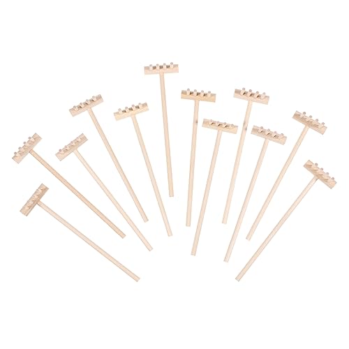 SOPOTUTU 12 Stück Teiliges Mini Bambus Zen Garten Sandrechen Set Leichtes Meditationswerkzeug für Desktop Sandkästen Handliches Zubehör für Entspannende Sandspiele und Dekoration von SOPOTUTU