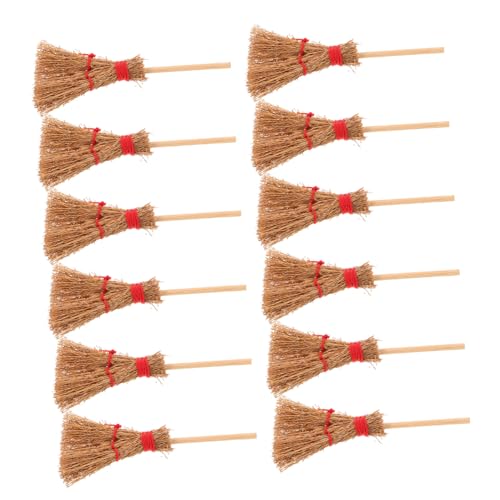 SOPOTUTU 12 Stück Teiliges Mini Hexenbesen aus Dekorative Puppenhaus Accessoires Handgefertigte Mini Strohbesen für Halloween Deko Robust und Vielseitig für Innen und Außenbereich SOPOTUTU 12 Stück Teiliges Mini Hexenbesen aus Dekorative Puppenhaus Accessoires Handgefertigte Mini Strohbesen für Halloween Deko Robust und Vielseitig für Innen und Außenbereich von SOPOTUTU