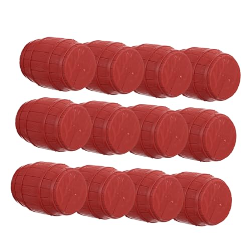 SOPOTUTU 12 Stück Teiliges Mini Piratenfässer Modellset Realistisches PVC Material Detailreiche Textur als Mini Haus Zubehör und Sandtisch Dekoration Fördert Spielerisch Kreativität und von SOPOTUTU