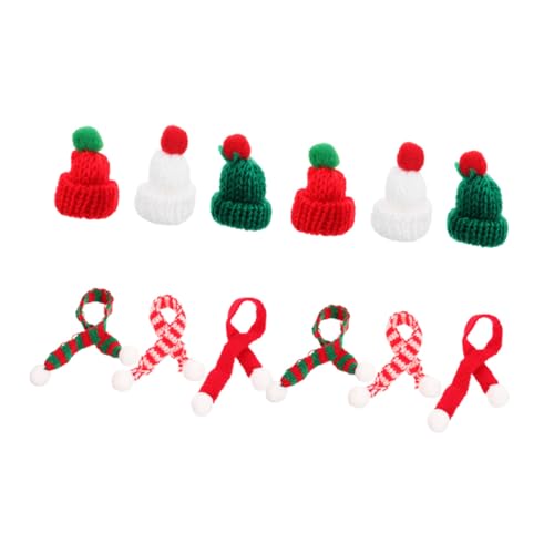 SOPOTUTU 12 Stück Teiliges Mini Weihnachtsmützen und Schalset aus Garn Vielfältige Designs Leichte Handhabung Dekorative Mini Strickmützen für DIY Basteln Puppenhaus Flaschen und SOPOTUTU 12 Stück Teiliges Mini Weihnachtsmützen und Schalset aus Garn Vielfältige Designs Leichte Handhabung Dekorative Mini Strickmützen für DIY Basteln Puppenhaus Flaschen und von SOPOTUTU