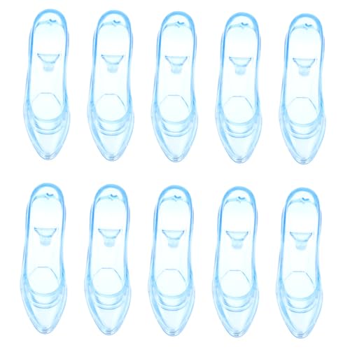 SOPOTUTU 12 Stück Teiliges Miniatur Kristallschuhe aus Acryl Transparente Dekorative High Heels Robuste und Verschleißfeste Tischdekoration für Zuhause und Büro Modisches Elegantes von SOPOTUTU