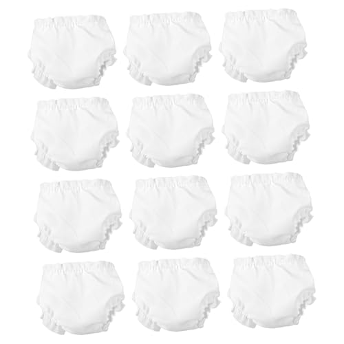 SOPOTUTU 12 Stück Teiliges Puppen Unterwäsche Mini Panties Puppenzubehör für Babypuppen Weiße Puppenunterwäsche für Rollenspiele und Puppenkleidung SOPOTUTU 12 Stück Teiliges Puppen Unterwäsche Mini Panties Puppenzubehör für Babypuppen Weiße Puppenunterwäsche für Rollenspiele und Puppenkleidung von SOPOTUTU