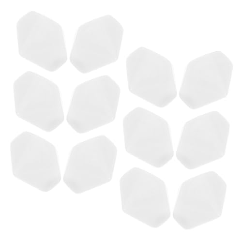 SOPOTUTU 12 Stück Teiliges Weiße Seitige Acrylwürfel Blanko Würfel mit Glatter Oberfläche für Brettspiele DIY und Unterricht Lernspielsteine Langlebig Vielseitig Einsetzbar von SOPOTUTU