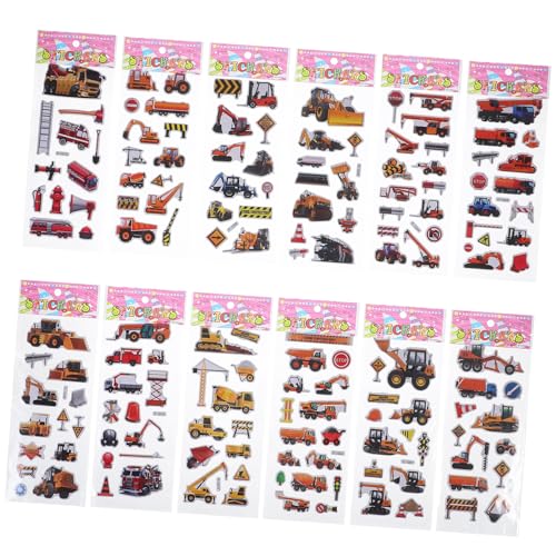 SOPOTUTU 12 Stück Verkehrswagen Sticker Bagger LKW Bulldozer Aufkleber für Starke Haftung als Belohnung für Jungen und Mädchen Kreatives für Bastelprojekte SOPOTUTU 12 Stück Verkehrswagen Sticker Bagger LKW Bulldozer Aufkleber für Starke Haftung als Belohnung für Jungen und Mädchen Kreatives für Bastelprojekte von SOPOTUTU