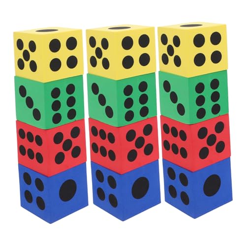 SOPOTUTU 12 Stück große Würfel Spieleprop Würfeln Jumbo-Würfel für Aktivitäten klassischer Würfel in großer Größe Schaumwürfel für Party Tischwürfel Würfelspiel Klassenwürfel Eva SOPOTUTU 12 Stück große Würfel Spieleprop Würfeln Jumbo-Würfel für Aktivitäten klassischer Würfel in großer Größe Schaumwürfel für Party Tischwürfel Würfelspiel Klassenwürfel Eva von SOPOTUTU