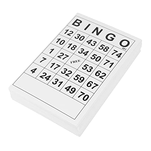 SOPOTUTU 120 Stück Bingo-Karte Familienspiele Kinderspiele Zappeln Coole Gadgets Kartenspiele Betrachten Ticket Geburtstags-Bingo -Tablet Sequenzspiel Beschichtetes Papier von SOPOTUTU