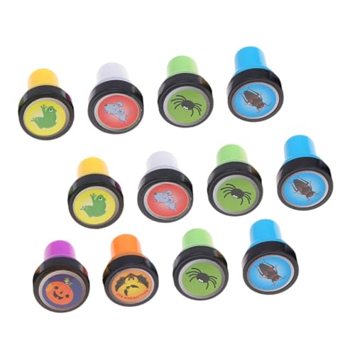 SOPOTUTU 12Stücke Kreative Halloween Stempel Süße Spinnen Kürbisse und Gespenster für Partys und Bastelprojekte für Festivals von SOPOTUTU