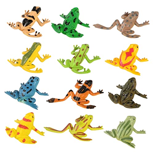 SOPOTUTU 12Stücke Teiliges Lebensechte Froschfiguren Für Froschmodelle Zur Dekoration Von Blumentöpfen Und Spielzeughäusern Realistische Tierfiguren Für Kreatives von SOPOTUTU