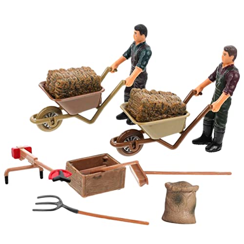 SOPOTUTU 12Stücke Teiliges Miniaturfarm Zubehörset Mit Mini Rechen Und Gartenwerkzeugen Für Kreative Mikrolandschaften Und Mini Und Dekorationsaccessoire Für Erwachsene von SOPOTUTU