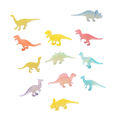SOPOTUTU 12Stücke Teiliges Nachleuchtendes Dinosaurier Modellset Lustige Dinosaurier Spielzeuge für und Sicher für Themenpartys und Kreatives von SOPOTUTU