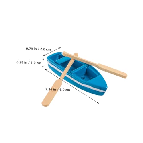 SOPOTUTU 15 Sätze Miniatur Holz-ruderboot mit Paddeln Detailgetreues Mini Ruderboot Modell für DIY Feengarten Puppenhaus und Mikro-landschaftsdekoration Langlebig und Kreativ Einsetzbar von SOPOTUTU