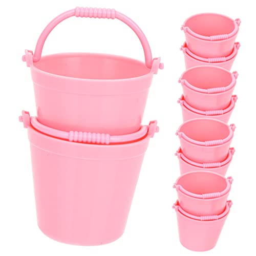 SOPOTUTU 15 Stück Teiliges Eimer Perfektes Garten Kreatives Zubehör für Puppenhäuser und DIY Mini Landschaften für Bastelprojekte Rosa Farbton SOPOTUTU 15 Stück Teiliges Eimer Perfektes Garten Kreatives Zubehör für Puppenhäuser und DIY Mini Landschaften für Bastelprojekte Rosa Farbton von SOPOTUTU