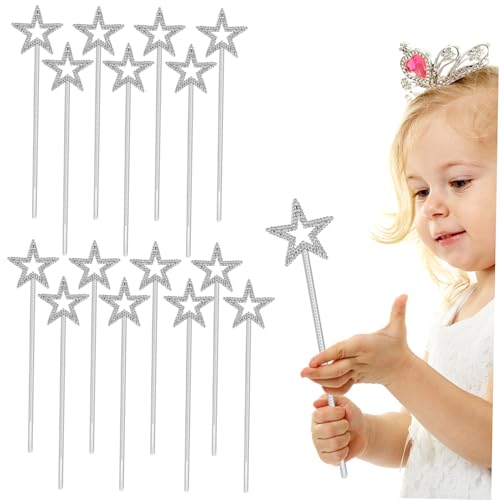 SOPOTUTU 15 Stück Teiliges Feenstab Mädchen Silberne Stern aus Langlebigem Kunststoff Leichte Cosplay Party Props als Kindergeburtstags mitgebsel und Feenkostüm zubehör SOPOTUTU 15 Stück Teiliges Feenstab Mädchen Silberne Stern aus Langlebigem Kunststoff Leichte Cosplay Party Props als Kindergeburtstags mitgebsel und Feenkostüm zubehör von SOPOTUTU