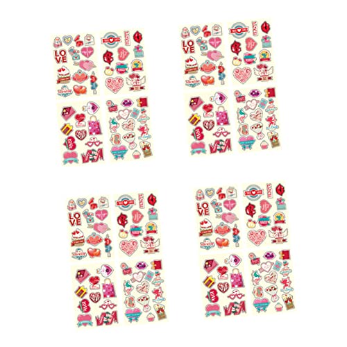 SOPOTUTU 16 Blatt Valentinstag Aufkleber kühlschrankaufkleber Scrapbook Stickers lustige Aufkleber Süße Aufkleber DIY Aufkleber Festival-Geschenkaufkleber Aufkleber für Geschenkverpackungen von SOPOTUTU