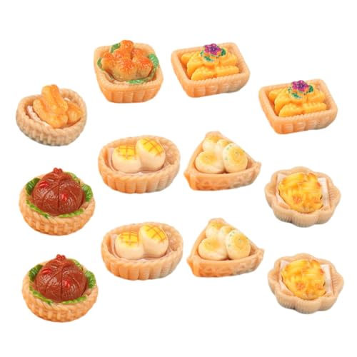 SOPOTUTU 16 Stück Teiliges Miniatur Lebensmittel Realistische Puppenhaus Dekoration Feine Handwerkskunst Niedliche DIY Spielküchen Figuren Vielseitige Mini Essensmodelle für Puppenhaus von SOPOTUTU