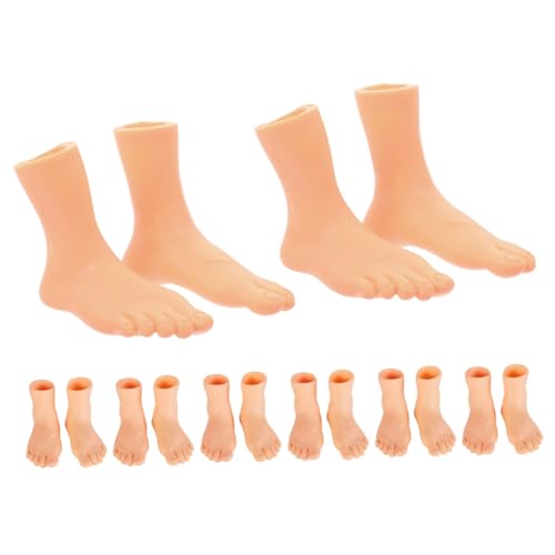 SOPOTUTU 16 Stück Teiliges Pädagogisches Fingerpuppen in Realistischem Fuß Design aus Weichem Vinyl Förderndes Lernspielzeug für Erwachsene für Kreative Spiele und Interaktive von SOPOTUTU