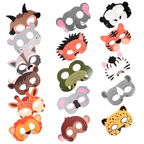 SOPOTUTU 16 Stück Teiliges Tiermasken für Dekorative Papiertiermasken für Halloween Karneval und Tier Themenpartys Leicht und Wiederverwendbar Perfektes Zubehör für Cosplay und Feiern SOPOTUTU 16 Stück Teiliges Tiermasken für Dekorative Papiertiermasken für Halloween Karneval und Tier Themenpartys Leicht und Wiederverwendbar Perfektes Zubehör für Cosplay und Feiern von SOPOTUTU