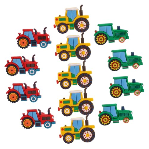 SOPOTUTU 18 Stück Landwirtschaftlicher Fahrzeugring Basteln Sie Plastikringe Plastikkinder Ringe bauen Schmuckringe für Mädchen Partypreise für PVC von SOPOTUTU