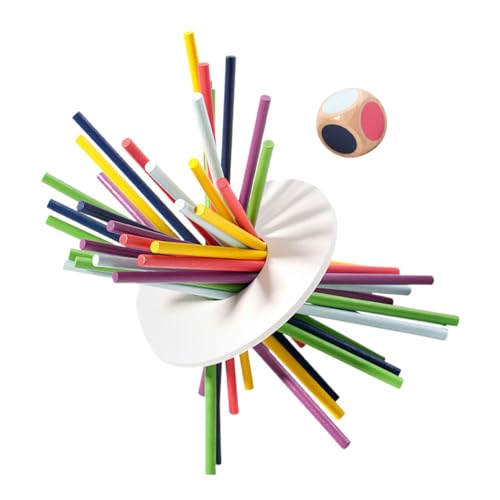 SOPOTUTU 1Satz Balance Sticks aus Holz Montessori Lernspielzeug für Fördert Konzentration und Feinmotorik Langlebig für Familien mit Bunten Stäben von SOPOTUTU