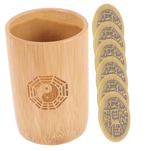 SOPOTUTU 1Satz Bambus Wahrsagewerkzeug mit Kupfermünzen und Feng Shui Diagramm Traditionelles Ging Wahrsage für Glücksrituale und Spirituelle Spiele SOPOTUTU 1Satz Bambus Wahrsagewerkzeug mit Kupfermünzen und Feng Shui Diagramm Traditionelles Ging Wahrsage für Glücksrituale und Spirituelle Spiele von SOPOTUTU