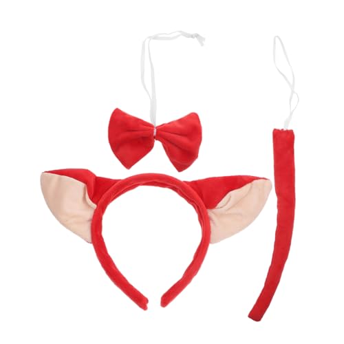 SOPOTUTU 1Satz Fuchs Kostüm für Teiliges Cartoon Fuchs Ohr Stirnband Fliege und für Halloween Cosplay Tanzshows und Partys für Kleine von SOPOTUTU