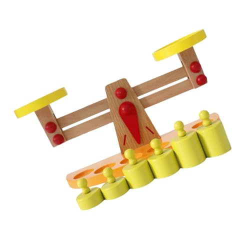 SOPOTUTU 1Satz Holzwaage für Montessori Rechenwaage Kognitiven Entwicklung Sicheres und Langlebiges Lernspielzeug für Frühes Lernen von Jahren von SOPOTUTU
