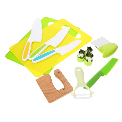 SOPOTUTU 1Satz Küchen Spielset für Kleinkinder Teiliges Kochutensil Kunststoffmessern für Kreatives und Eltern Junge Mädchen Aktivitäten Fördert Hand Augen Koordination von SOPOTUTU
