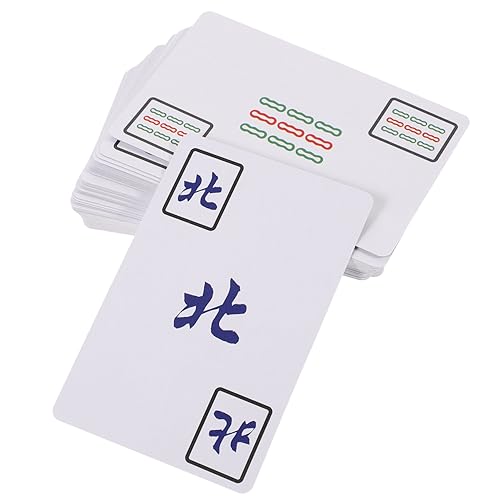SOPOTUTU 1Satz Mahjong Kartenset Für Zuhause Tragbares Mahjong Spielset Für Reisen Sichere Materialien Mit Karten Für Familie Und Freunde Geschenkidee von SOPOTUTU