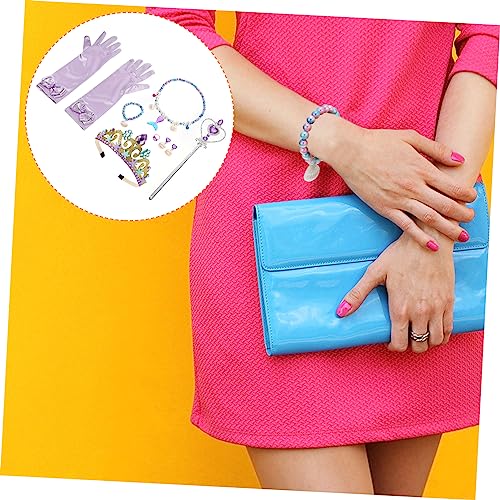 SOPOTUTU 1Satz Meerjungfrau Schmuck Halskette Ring Ohrringe Armband Dekoration Für Partys Geburtstage Und Cosplay Für Kleine Prinzessinnen von SOPOTUTU