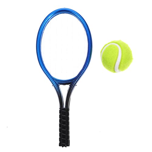 SOPOTUTU 1Satz Mini Tennis mit Ball Mini Dekoration Zubehör für DIY Szenen Perfektes Ornament für Puppenhäuser und Kreative Innenräume von SOPOTUTU
