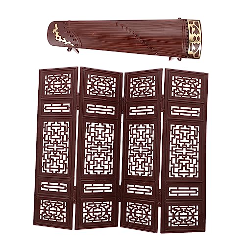SOPOTUTU 1Satz Möbel Deko Retro Guzheng Modell Für Cosplay Puppen Und Mikro Landschaftsdekoration Teiliges Mit Bildschirm Und Für Freunde von SOPOTUTU