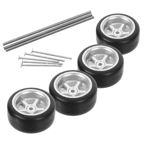 SOPOTUTU 1Satz Rc Auto Modell Austauschbare Reifen für Spielzeugautos Hochwertige für Bessere Manövrierfähigkeit und Silberne Felgen für Sammler SOPOTUTU 1Satz Rc Auto Modell Austauschbare Reifen für Spielzeugautos Hochwertige für Bessere Manövrierfähigkeit und Silberne Felgen für Sammler von SOPOTUTU