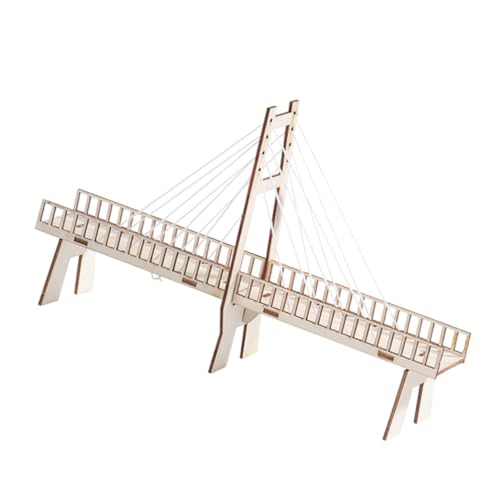 SOPOTUTU 1Stück DIY Schrägseilbrücke Aus Holz Für Physikspielzeug Für Kreative Experimente Fördert Physik Hobby Für Kleine von SOPOTUTU